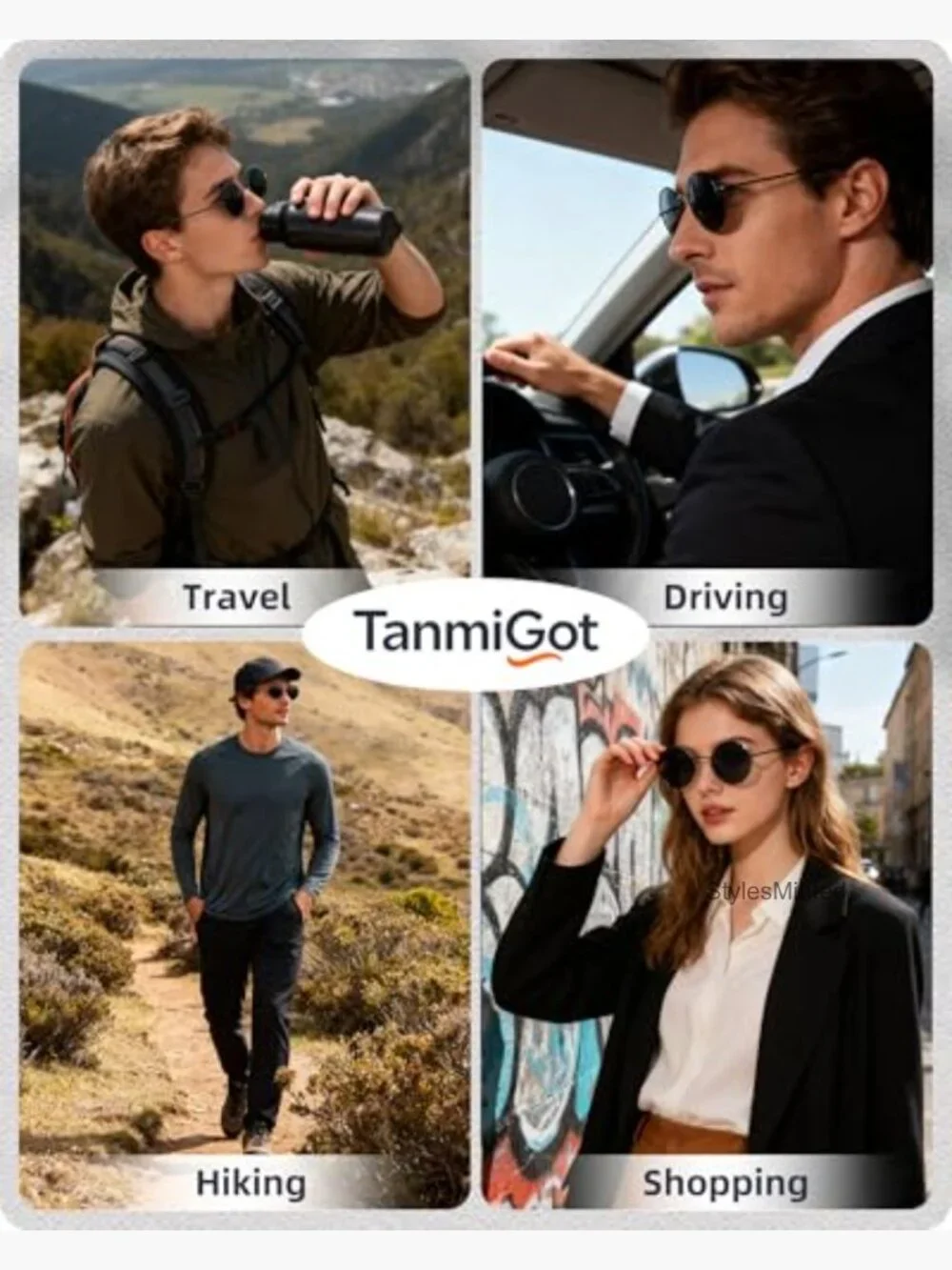 Retro Round Polarized Sunglasses UV400 Protection for Driving Travel